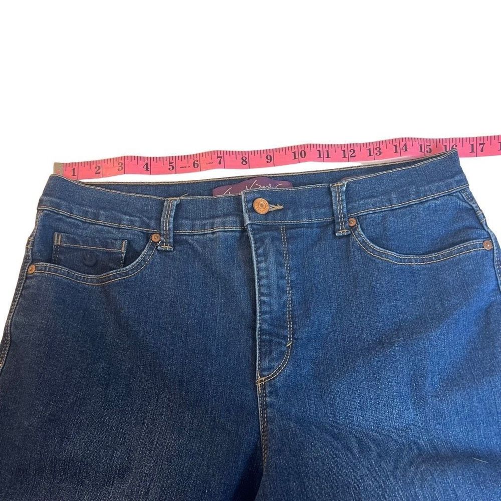 Gloria Vanderbilt Women's Dark Wash Amanda High-Rise Straight-Leg Jeans Size‎ 12 - Picture 3 of 10